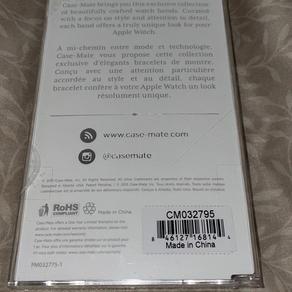 NIB Case Mate 42 mm Apple Watch band Brown Leather Band - Picture 6 of 6